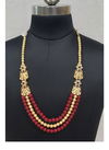 Red And Gold Kundan Indian Sparkly Designer For Party And Functions Wedding Wear Latest New Mala Collection 1233